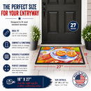 Florida Oranges Sliced for breakfast Doormat Indoor Outdoor 18H X 27W Front Door Mat Rugs for Entryway, Non Slip Washable