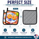 Florida Oranges Sliced for breakfast Pot Holder Set of 2 Heat Resistant Quilted Hot Pads 7.5 x 7.5 Inch, Insulated Kitchen Trivets for Cooking & Baking