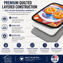 Florida Oranges Sliced for breakfast Pot Holder Set of 2 Heat Resistant Quilted Hot Pads 7.5 x 7.5 Inch, Insulated Kitchen Trivets for Cooking & Baking