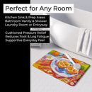 Florida Oranges Sliced for breakfast Memory Foam Kitchen Mat Machine Washable Anti-Fatigue Cushion Comfort Bath or Kitchen Rug