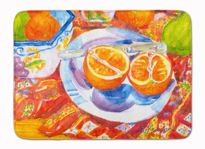 Florida Oranges Sliced for breakfast Machine Washable Memory Foam Mat 6035RUG