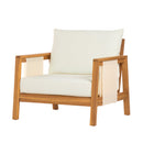 Outdoor Club Chair, Acacia Wood Frame with Textilene Accents by HouseOfZazla