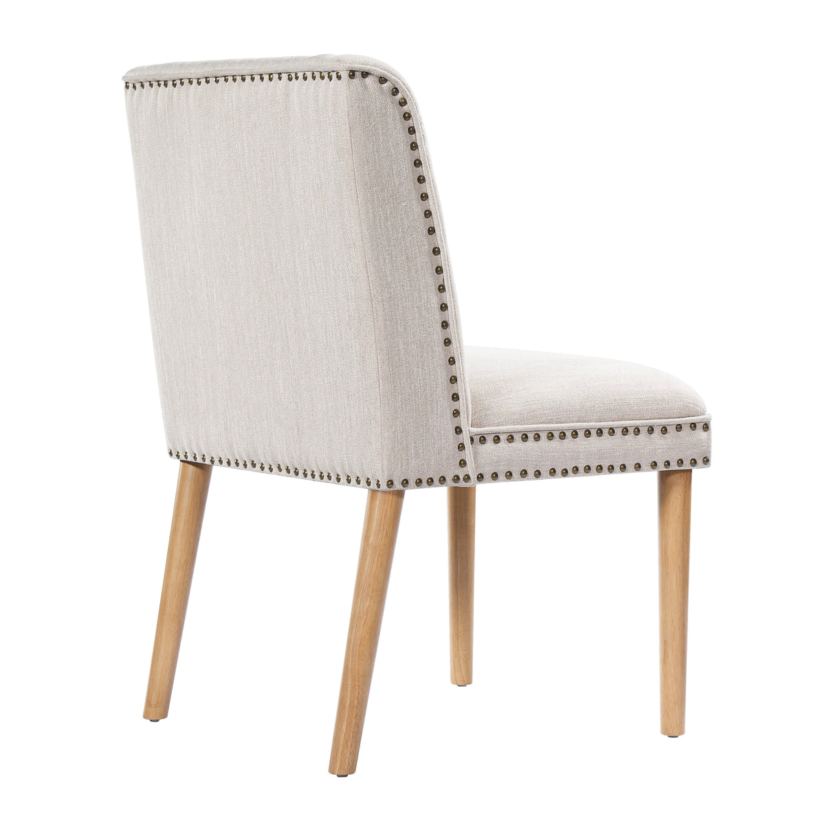 Light Luxury Rivet Upholstered Dining Chair Set of 2, photo 9 of 10