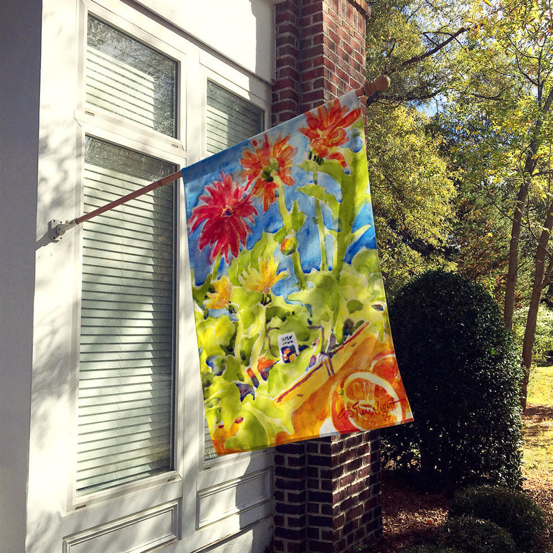 Flower - Gerber Daisies Flag Canvas House Size