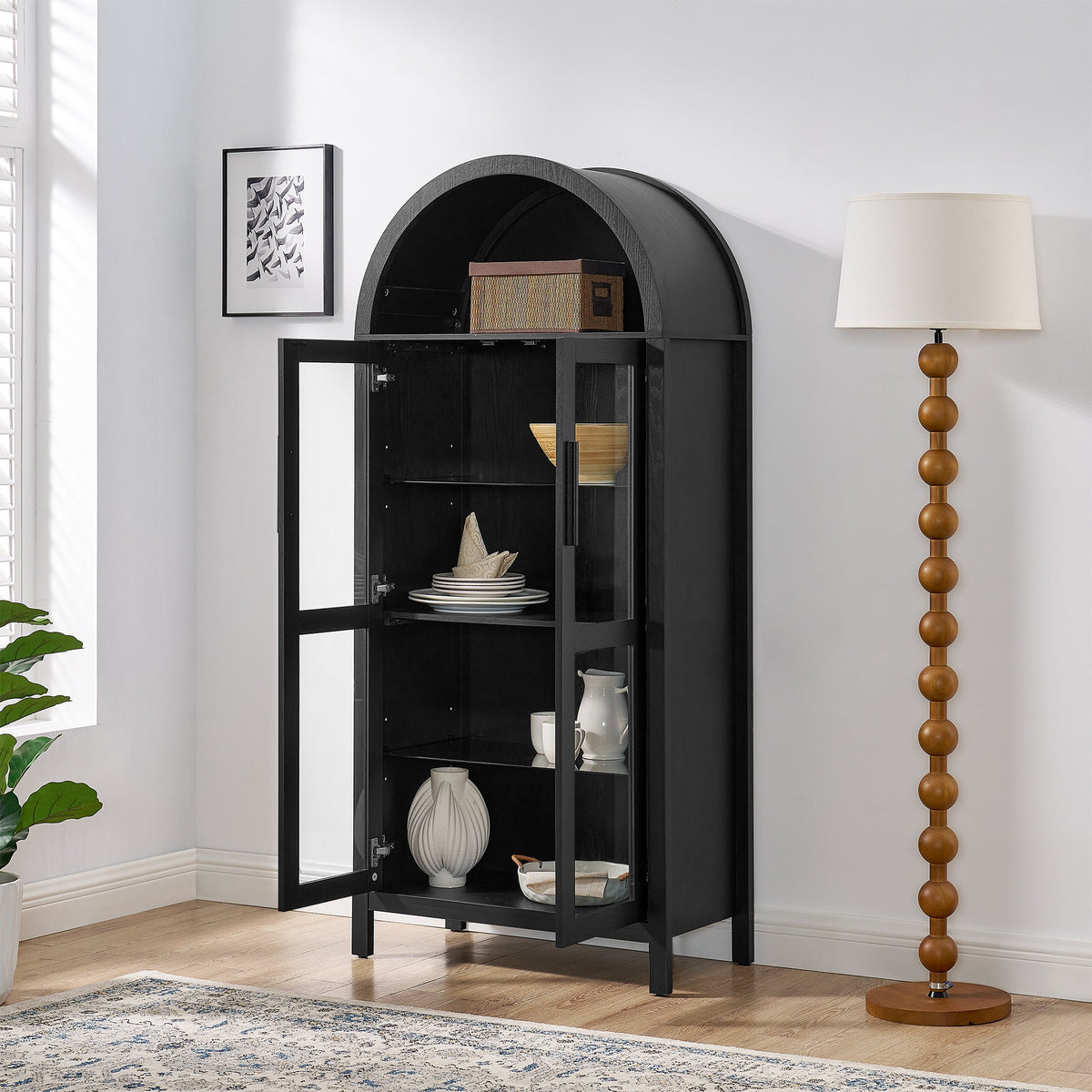 High Arched Storage Cabinet with LED Light, photo 2 of 8