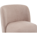 Modern Low Back Accent Chair, Upholstered Armless Living Room Chairs, Round Pine Wood Feet, for Small Living Spaces, Living Room, Bedroom, Balcony, Office, Reading Nook, Khaki