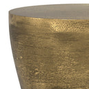Cavan - Cast Aluminum Side Table - Antique Brass by HouseOfZazla
