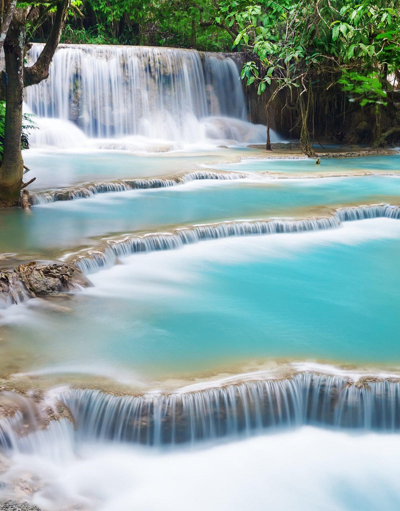 Kuang Si Thailand Waterfall Wallpaper Mural.