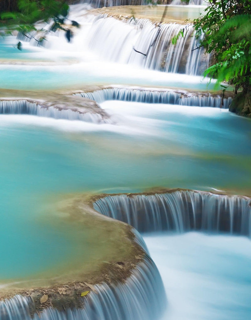 Kuang Si Thailand Waterfall Wallpaper Mural.