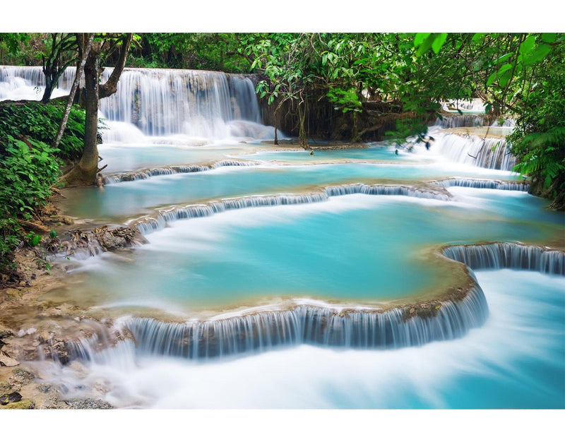 Kuang Si Thailand Waterfall Wallpaper Mural.