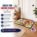 Flower Doormat Indoor Outdoor 18H X 27W Front Door Mat Rugs for Entryway, Non Slip Washable