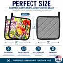 Flower Pot Holder Set of 2 Heat Resistant Quilted Hot Pads 7.5 x 7.5 Inch, Insulated Kitchen Trivets for Cooking & Baking