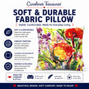 Flower Decorative Throw Pillow 14x14 Indoor Outdoor Accent Cushion, Fabric Cover with Insert for Sofa, Bed, Porch & Living Room