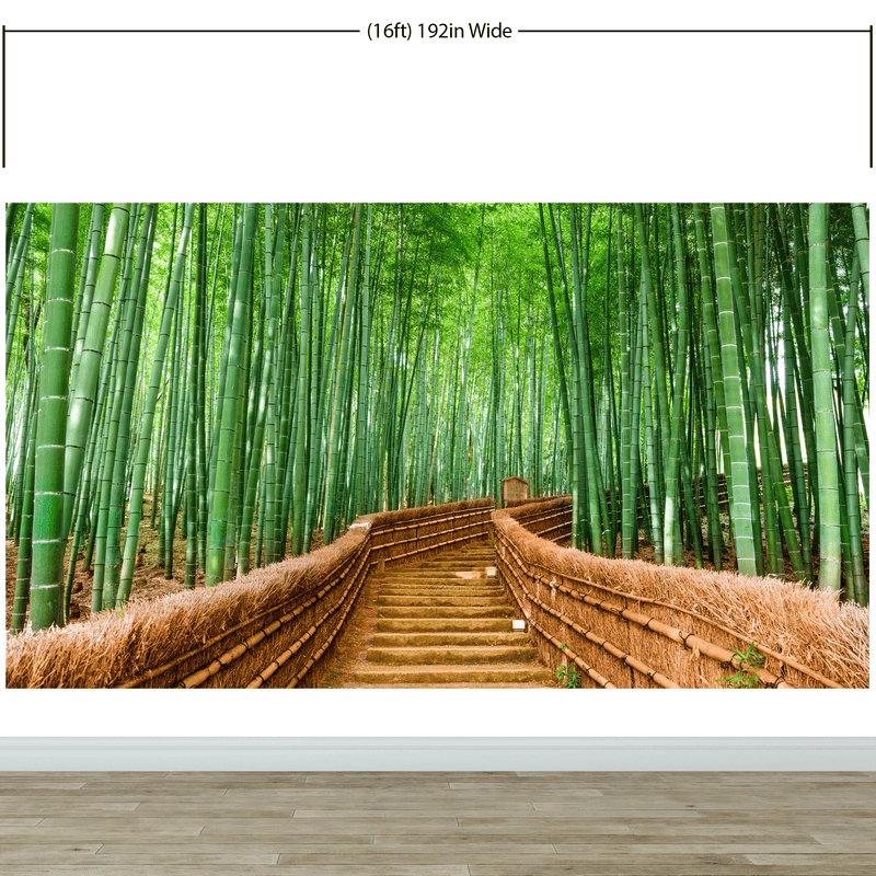 Japanese Bamboo Forest Arashiyama Woods Wall Mural