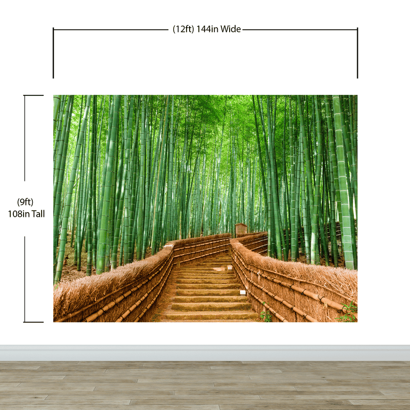 Japanese Bamboo Forest Arashiyama Woods Wall Mural