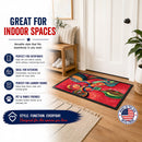 Red Flowers and berries Doormat Indoor Outdoor 18H X 27W Front Door Mat Rugs for Entryway, Non Slip Washable