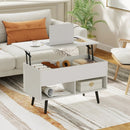 31.5 Inch Lift-Top Coffee Table with Hidden Storage and 2 Open Shelves by LJGDeals