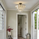 20" Black Crystal Chandelier Ceiling Light