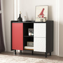Modern Sideboard Buffet Cabinet With Doors And Unique Panel Styling by HouseOfZazla