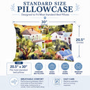 Houses Standard Pillowcase Lightweight Super Soft Easy Care Decorative Artwork Pillowcase, Standard
