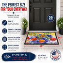 Apples Doormat Indoor Outdoor 24H X 36W Front Door Mat Rugs for Entryway, Non Slip Washable Low Pile,