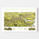 Vintage Map of Clinton, Connecticut 1881