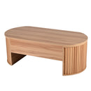 Lift Top Coffee Table With Hidden Compartment, Modern Oval Lift Tabletop For Home Living Room by HouseOfZazla