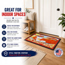 Orange Tabby at the beach Doormat Indoor Outdoor 24H X 36W Front Door Mat Rugs for Entryway, Non Slip Washable Low Pile,