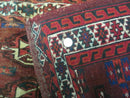 2.5' X 4' Antique Handmade Bokhara Turkoman Yamud Wool Rug Kilim Backing NICE