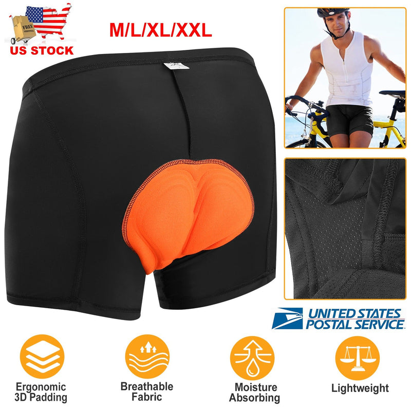Men\'s Cycling Underwear Shorts 3D Padded Bike Underwear Shorts Breathable Moisture Absorbing Quick Dry, photo 3 of 8