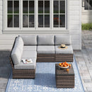 Comfortable Modern Patio Rattan Sectional Set With Cushions by Unique Piece Furniture