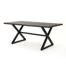 Rolando Outdoor Aluminum Dining Table with Steel Frame by HouseOfZazla