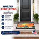 Fish - Kissing Fish Doormat Indoor Outdoor 18H X 27W Front Door Mat Rugs for Entryway, Non Slip Washable