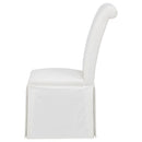 Shawna Upholstered Skirted Side Chair White (Set of 2)