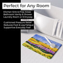Landscape Memory Foam Kitchen Mat Machine Washable Anti-Fatigue Cushion Comfort Bath or Kitchen Rug