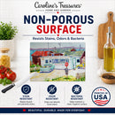 Seafood Shack for fresh shrimp Cutting Board Tempered Glass Kitchen Cutting Surface, Heat Resistant Chopping, Non-Slip Feet, Food Prep & Serving