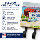 Seafood Shack for fresh shrimp Leash or Key Holder Wall Hooks, Coat Rack Wall Mount, for Hanging Keys, Towels, Aprons, Leashes