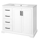 Bathroom Vanity With Sink, Soft Close Doors, Adjustable Shelf & 3 Drawers by HouseOfZazla