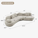 Modern Curved Modular 5 Seater Sofa by HouseOfZazla