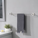 Bathroom Set 4 Pack With Towel Bar Racks, Toilet Paper Holder, Ring, Hook, Stainless Steel - Brushed Nickel by HouseOfZazla