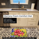 Flower - Hibiscus Memory Foam Kitchen Mat Machine Washable Anti-Fatigue Cushion Comfort Bath or Kitchen Rug