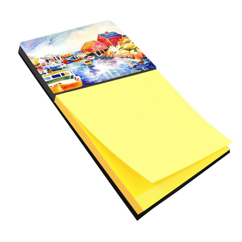 Boats at Harbour with a view Refiillable Sticky Note Holder or Note Dispenser 6059SN- Refiilable Desk Accessory Note Pad
