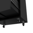 3 Drawers Storage Cabinet with Casters Lions Office, Black Wengue Finish