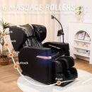 2025 Massage Chair Recliner with Zero Gravity and Full Body Air Pressure in Black PU Leather