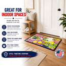 Flower - Primroses Doormat Indoor Outdoor 24H X 36W Front Door Mat Rugs for Entryway, Non Slip Washable Low Pile,