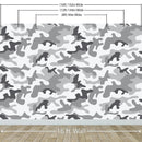 Urban Gray Military Combat Camo Camouflage Wall Mural
