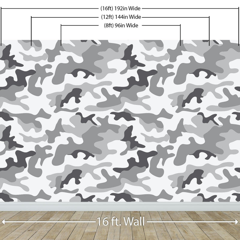 Urban Gray Military Combat Camo Camouflage Wall Mural