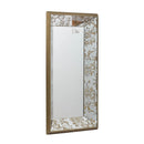 Antique Rectangle Mirror With Floral Accents, Mirrored Display Tray, Hanging Wall Mirror by Unique Piece Furniture