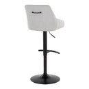 Hannah - Transitional Adjustable Barstool With Swivel With Rounded T Footrest (Set of 2) by HouseOfZazla
