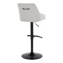 Hannah - Transitional Adjustable Barstool With Swivel With Rounded T Footrest (Set of 2) by HouseOfZazla